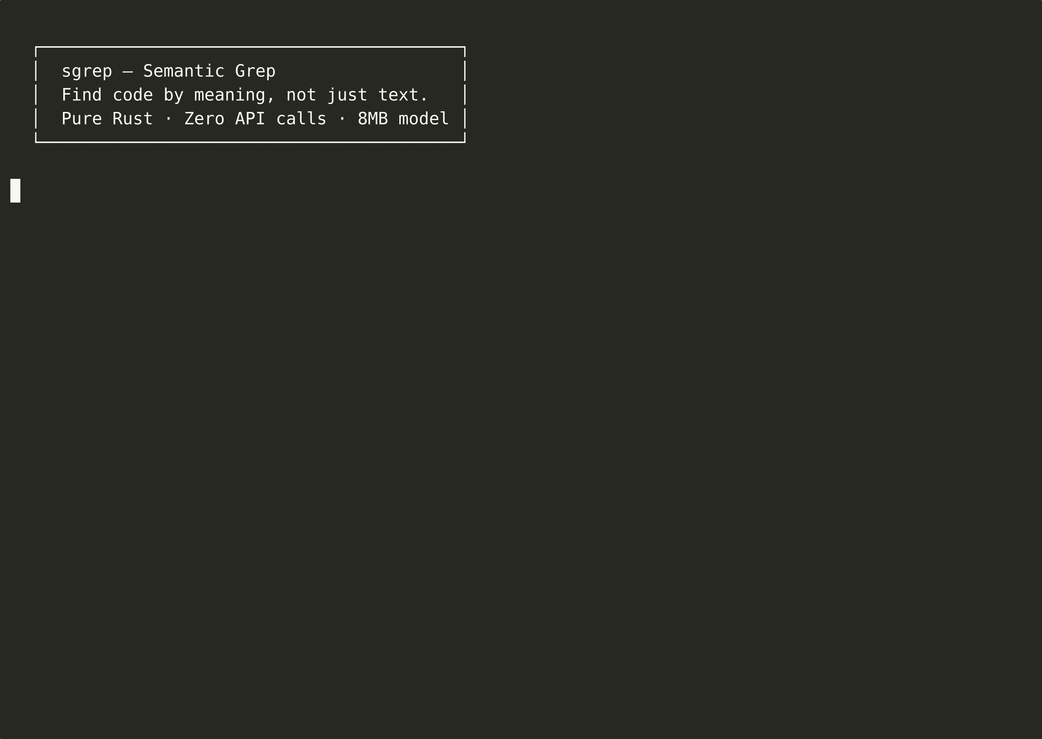 sgrep demo — semantic code search
